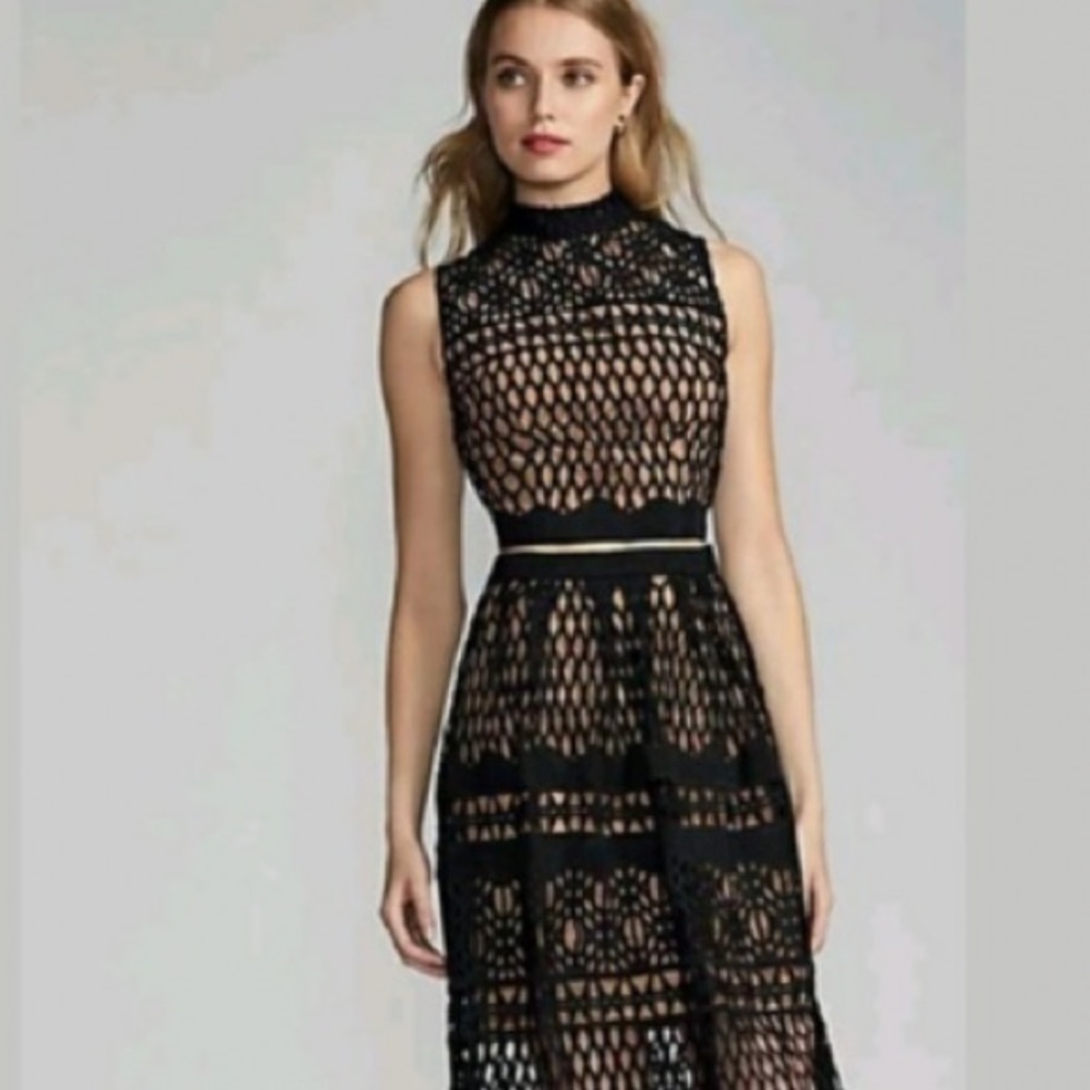 Ministry Of Style Demure High Neck Crochet Top